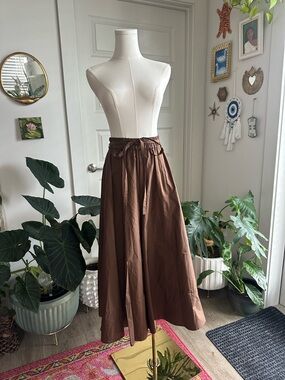 NWT Missing You Already Brown wide leg pant